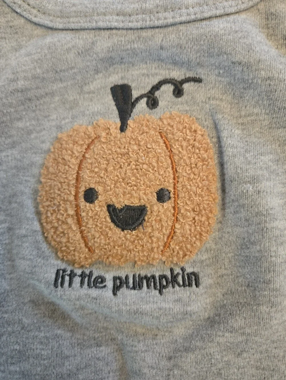 Rabbit + Bear Organic Cotton Little Pumpkin Long-Sleeve Baby Onesie
